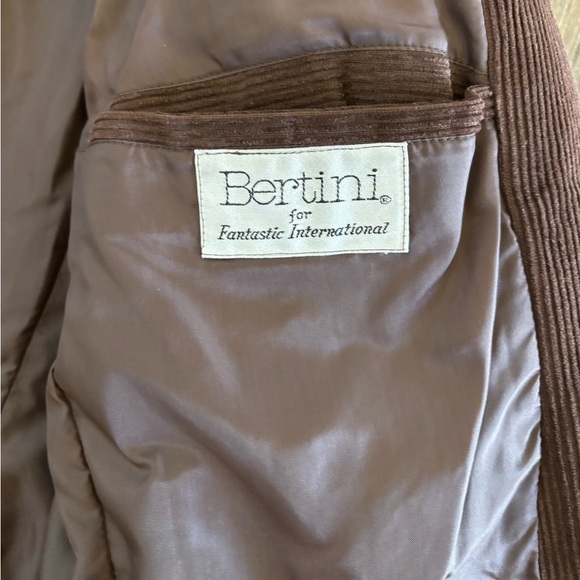 Vtg Bertini for Fantastic International Brown Corduroy Blazer Jacket Mens 46L - Picture 4 of 11